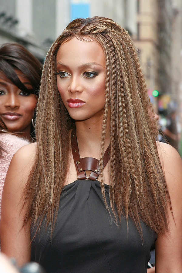 Tyra Banks INSPIRED ICONIC Crimped Half Up Half Down Hairstyle  YouTube
